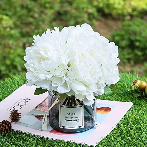 Artificial Peony and Glass vase Decoration, Ins Style Artificial Flower White gallery