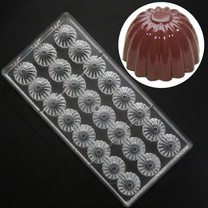 Polycarbonate Chocolate Mold DIY Candy Mould Clear Hard Plastic Bakeware Pastry gallery