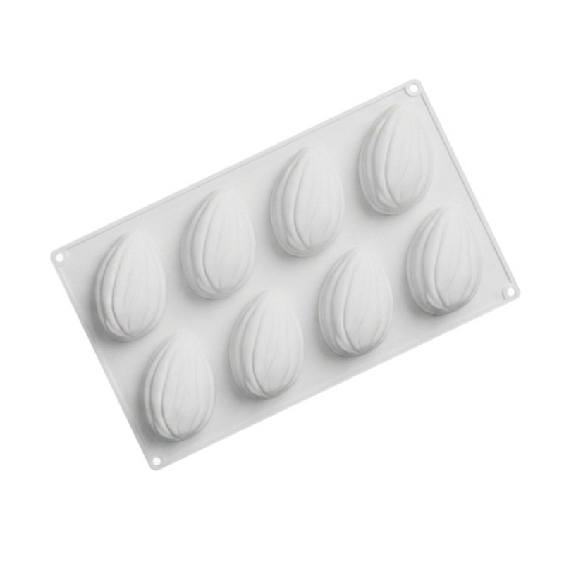 8 Cavity Almond Shell Silicone Pan for Baking Classes Parties and Kitchens gallery