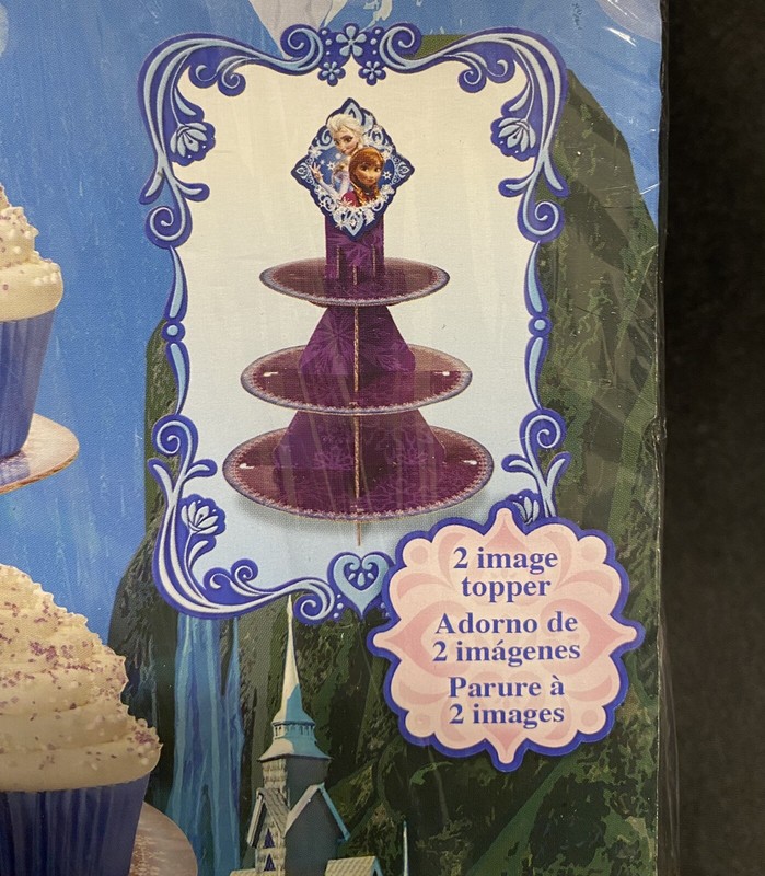 Wilton Disney FROZEN Cup Cake Stand Party Decoration + 24 Picks Elsa Anna Olaf gallery