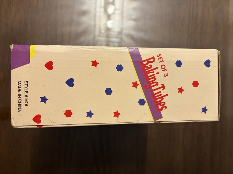 Fun Shaped Baking Tubes - Set Of 3 - Includes Star, Flower & Heart Tubes gallery