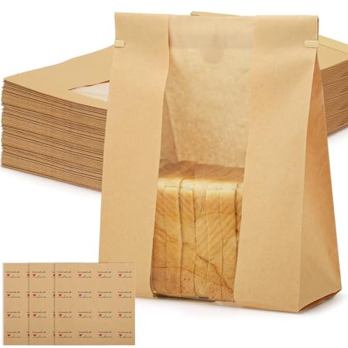 130 Pcs Paper Bread Bags with Window, 16x10.2x5in Sourdough Bread Bags X-Large gallery