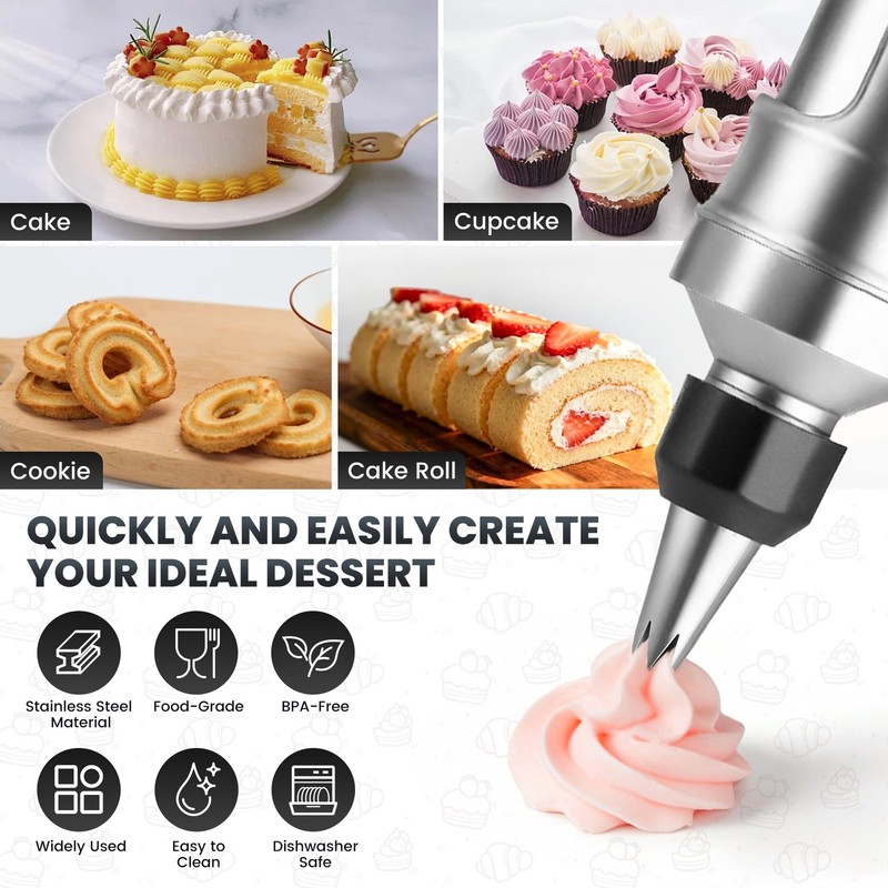Dessert Decorating Syringe Set - Cupcake Icing Piping Kit, Cupcake Frosting F... gallery
