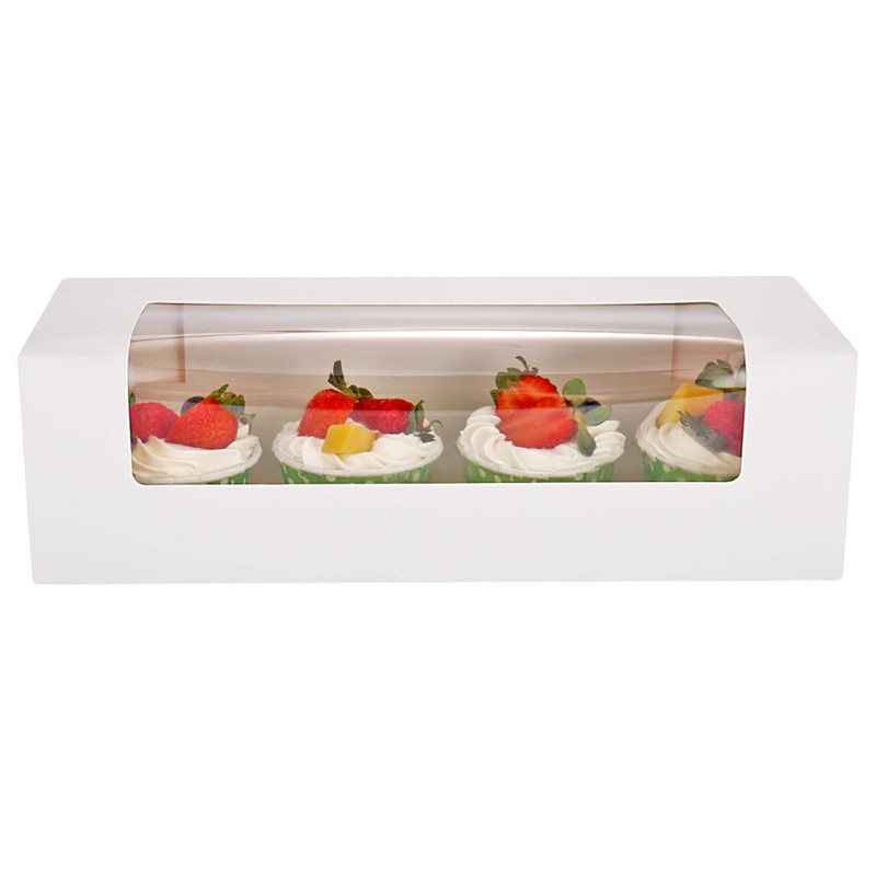 24-Pack 12 x 4 x 3.5 Roll Cake Boxes, Loaf Pumpkin Roll Boxes, White Bakery B... gallery