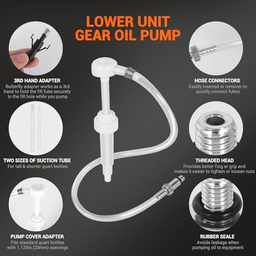 Lower Unit Gear Oil Pump for Standard Quart Bottles - 10cc Per Pump Stroke, gallery