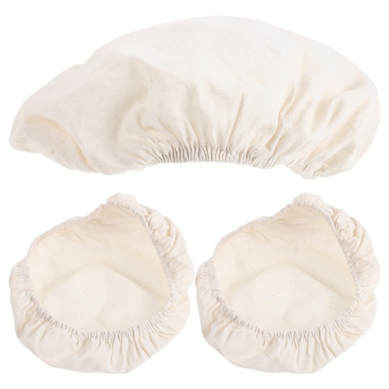 3Pcs Oval Banneton Bread Covers Reusable White Cloth for Sourdough Proofing gallery