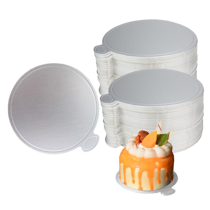 3.5 Inch Mini Cake Boards,100 Pcs Food-Graded Cake Base Round Paper Cupcake D…