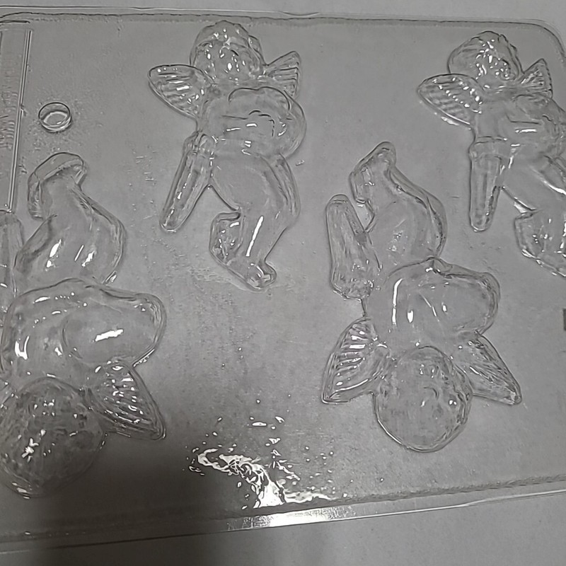 Valentine's Day Chocolate Candy Mold Set Of 4 Angels Cupid Hearts Kiss gallery