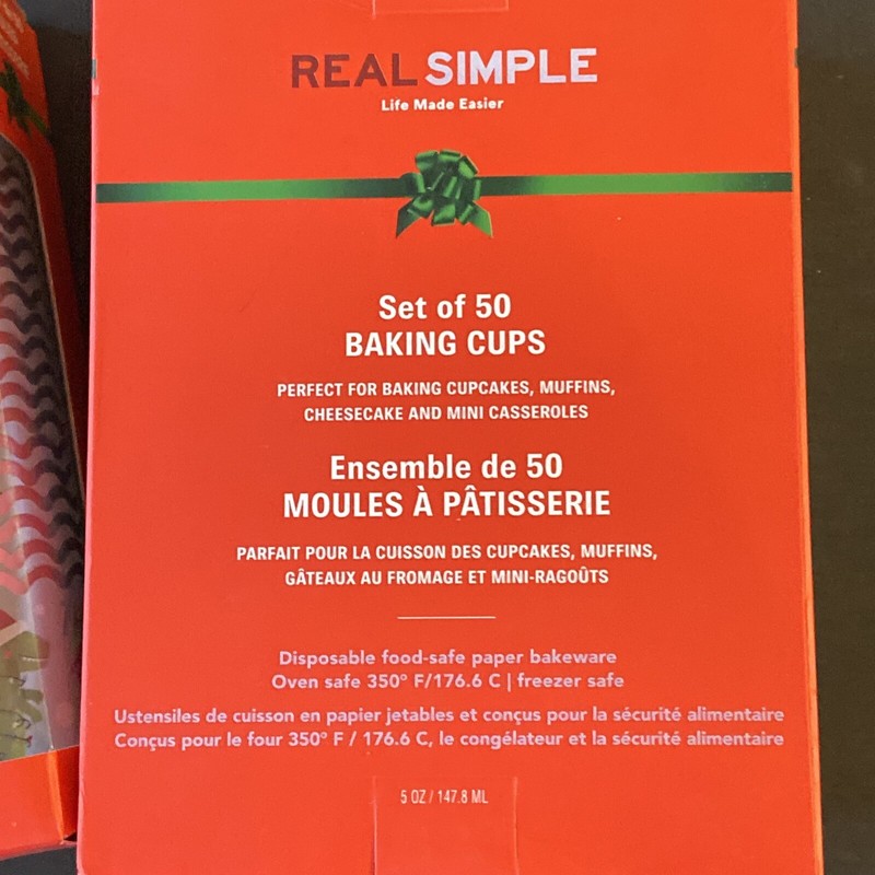 REAL SIMPLE 50 Baking Cups New In Box Baking Lot Of 2 Dinosaur Design Holiday gallery