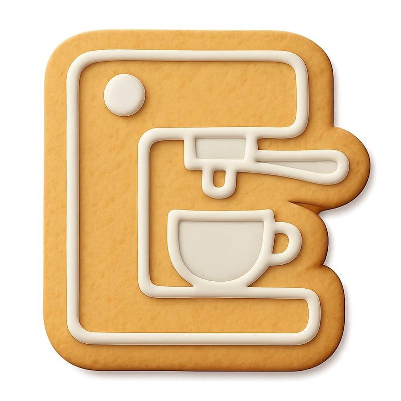 Sleek Espresso Machine Cookie Cutter & Stamp, Fondant & Clay - 4x4.5 gallery