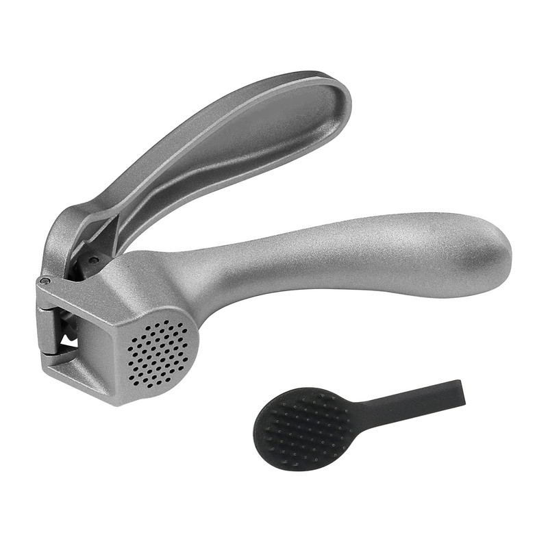 Garlic Press, Mincer Easy-squeeze Ergonomic Handle, Rust Proof, Silver