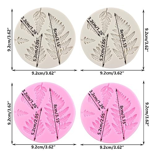 Tree Leaf Silicone Mold Fern Leaves Fondant Molds Fern Mold For Cake Style B gallery