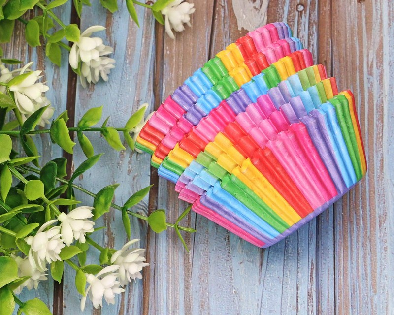 100Pcs Standard Size Paper Baking Cups Rainbow Cupcake Liners for Wedding Bir... gallery