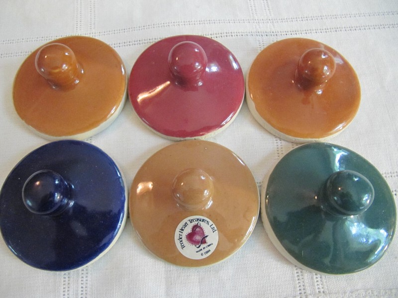 6 Tender Heart Treasures Ceramic Cookie Mold Press Stamps 1994 THT lot