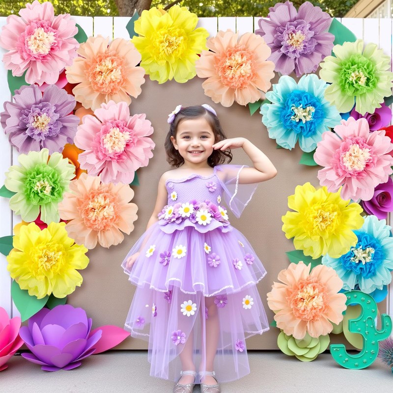 Sunbeauty Pastel Paper Flowers 6Pcs Large Tissue Paper Flowers Decoration For gallery