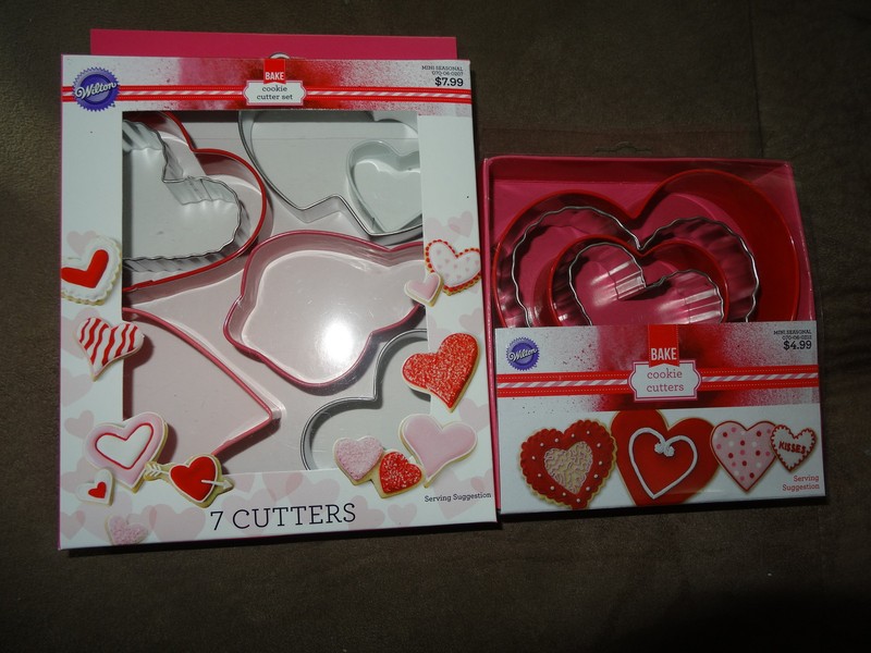 Wilton Valentine Heart Cookie Cutters-2 Different Packages-11 Total-New In Pkg.