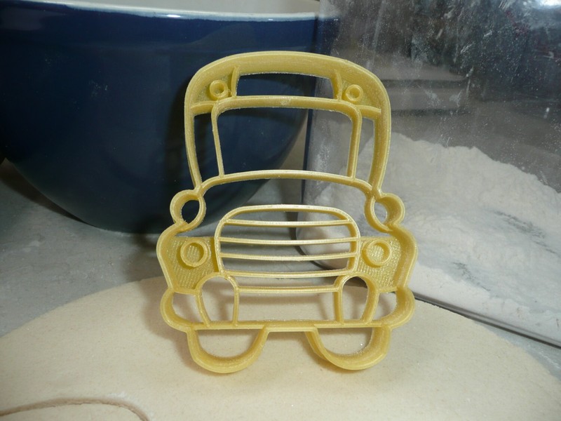 SCHOOL BUS FRONT VIEW CARTOON STYLE DETAILED COOKIE CUTTER MADE IN USA PR4959 gallery