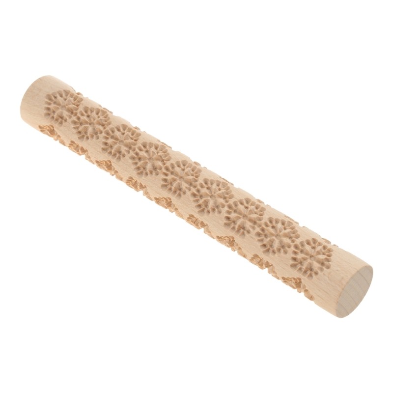 Exquisite Christmas Theme Pattern 3D Embossed Rolling Pin for Cake Dough Biscuit gallery