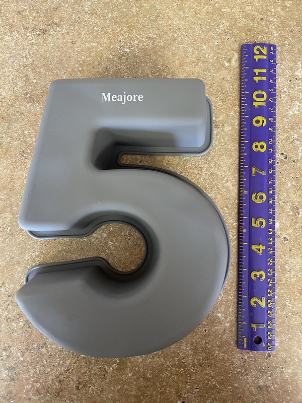 Meajore Silicone Number Five Cake Mold 10 In