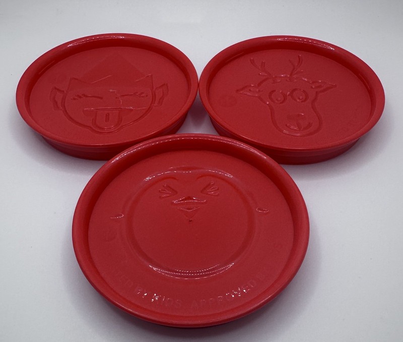 Pampered Chef Christmas Cookie Cutters Set of 7 Stackable Red Kid Safe gallery