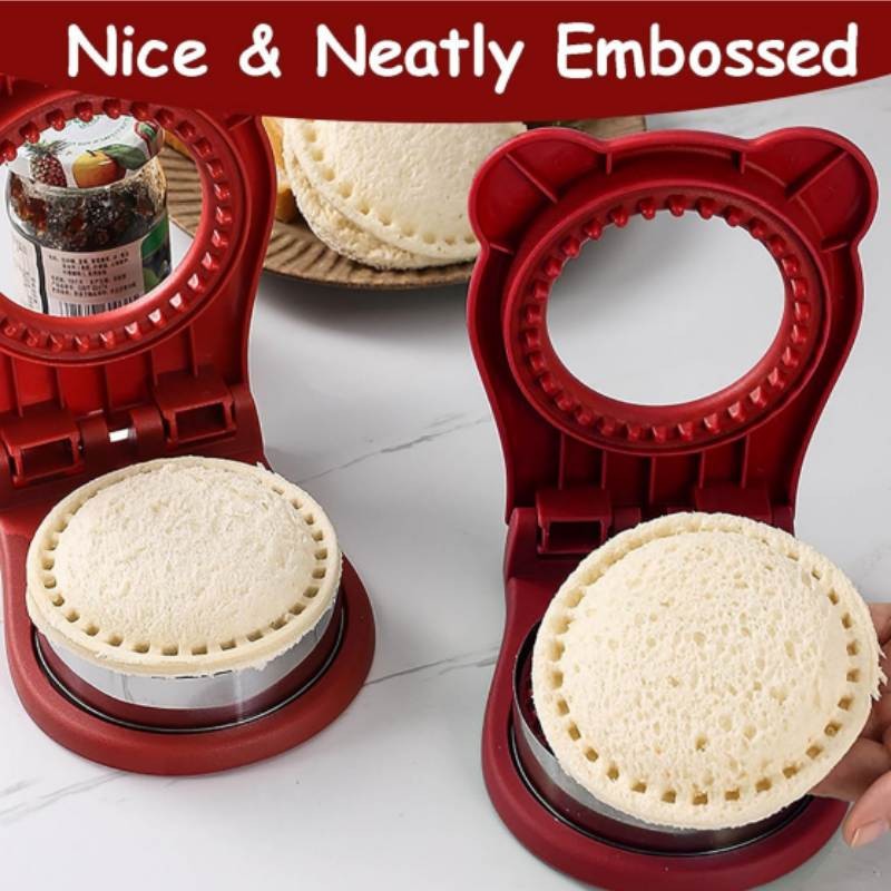 Sandwich Cutter and Sealer, Sandwich Cutter, Bread Sandwich Decruster (Red) gallery