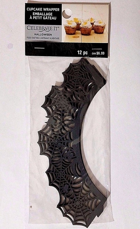 CELEBRATE IT Halloween Laser-Cut SPIDER WEB Cupcake Wrappers - 12ct gallery
