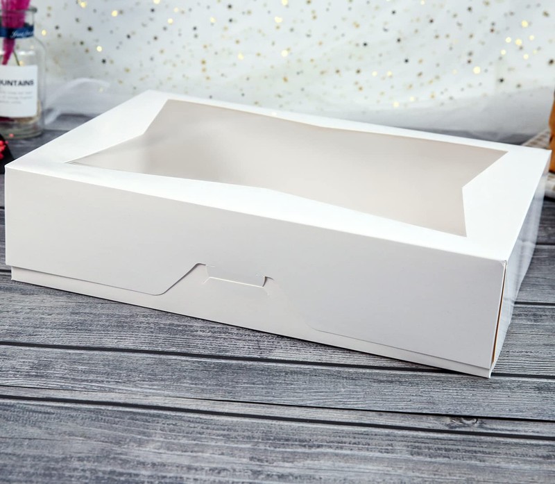8 Pack White Pastry Bakery Box 16x11x2.75 Inch Donuts Muffins Cookie Pkg gallery