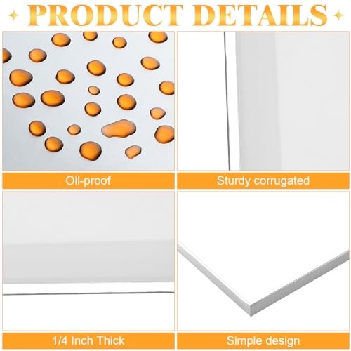 Jingmore 12 Pcs Half Sheet Rectangle Cake Drum Board 14 x 19 Inch White gallery
