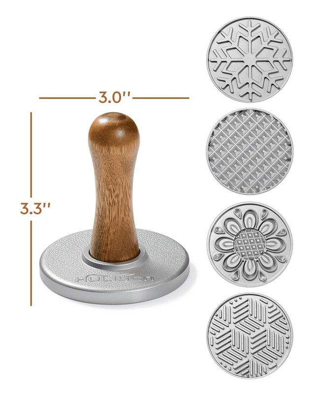 Cookie Stamps Set of 4, Metal Cookie Press Mold with Wooden Handle, Decoratin... gallery