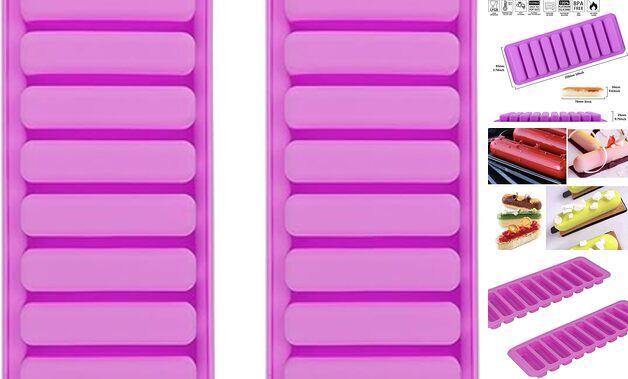 Long Strip Silicone Mold 2PCS-10 Cavity Finger Shaped Chocolate Mold