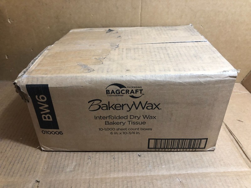 Bagcraft 10006 Interfolded Dry Wax Bakery Tissue (1000/BX, 10 BX/CT) New ** gallery