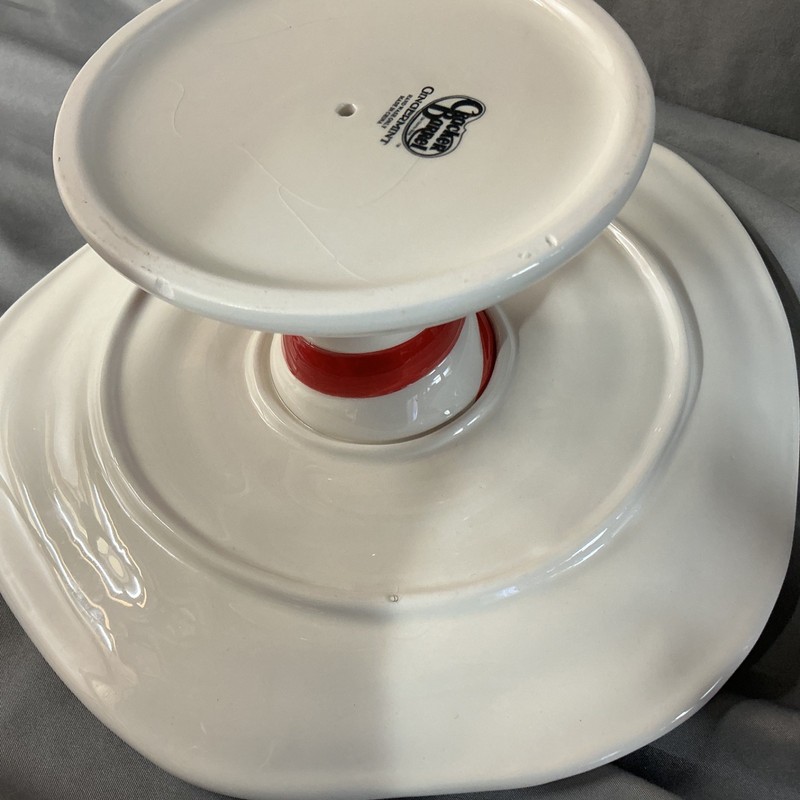 Cracker Barrel Gingermint Peppermint Swirl Cake Stand gallery