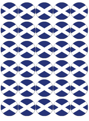 30x Scotland Flag Scottish Cupcake Toppers Edible Wafer Paper Fairy Cake Toppers gallery