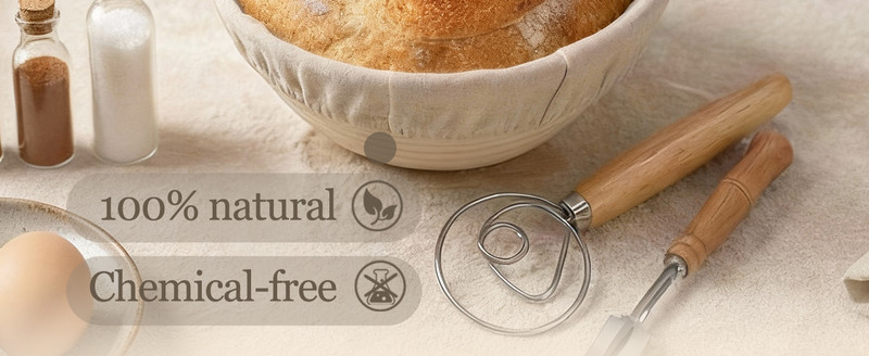 Sourdough Starter Kit with 15 Tools – Bread Making Kit: 9" Round & 10" gallery