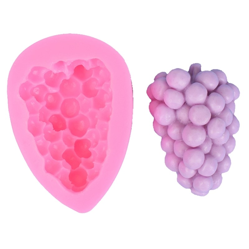 Grapes Shaped Silicone Mold Fondant Mold for Making Cake Fondant Soap Chocolate