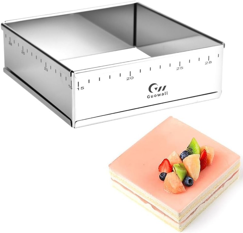 Stainless Steel Extensible Cake Ring Mold Adjustable Square Shaped Mousse Ring