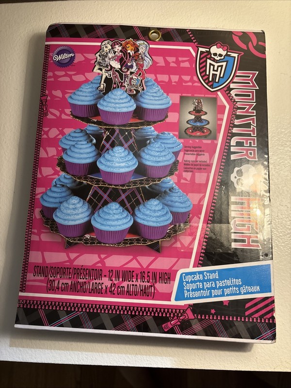 Monster High Cupcake Stand Brand New Sealed Birthday Party Decor By Wilton