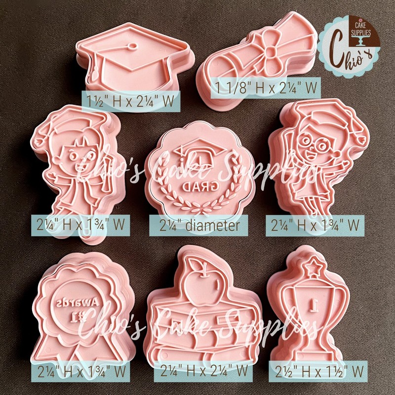 Graduation Themed Cookie Cutter With Embosser Stamp gallery