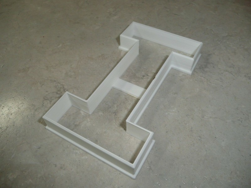 LETTER I 4 INCH UPPERCASE CAPITAL BLOCK FONT COOKIE CUTTER USA PR4222 gallery