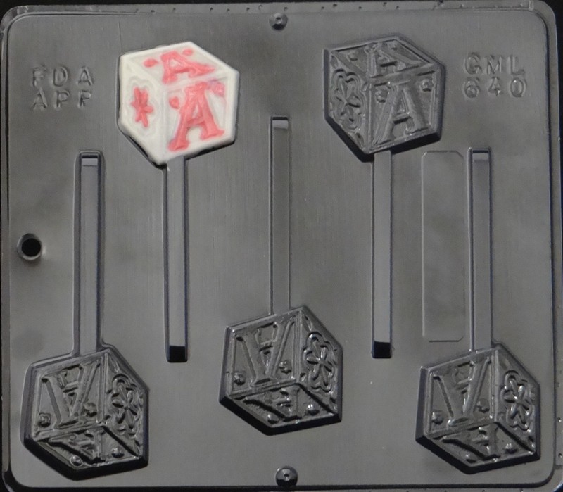 Baby Block Lollipop Chocolate Candy Mold Baby Shower 640 NEW