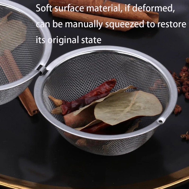 Stainless Steel Cooking Spices Infuser Fine Mesh Loose Tea Herbal Strainer gallery