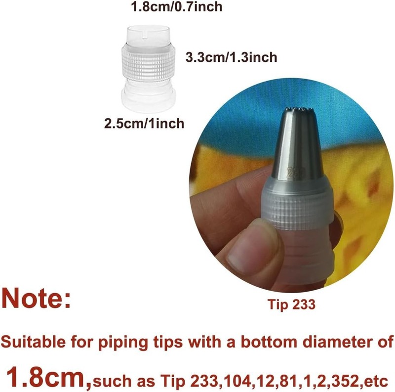 Couplers for Piping Bags,Standard Couplers for Small Decorating & Filling Tip... gallery