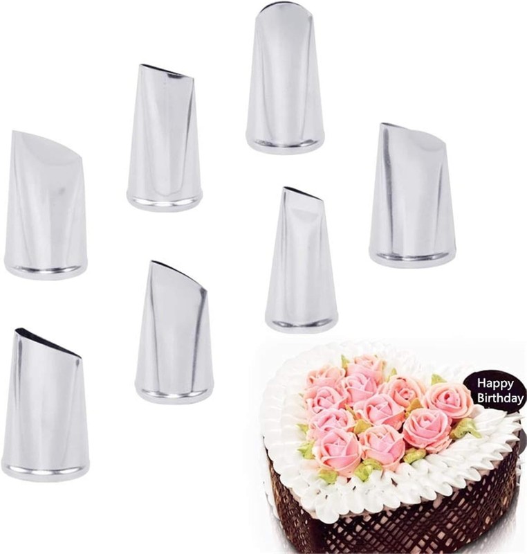 Effortless Cake Decoration: 7-Piece Steel Icing Set with Flower Lifter & Nails gallery