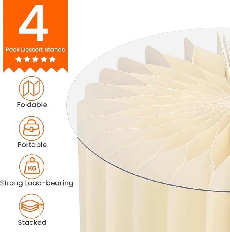 Buffet Risers 4 PCS Food Risers Buffet Table Acrylic Risers Display Stands gallery