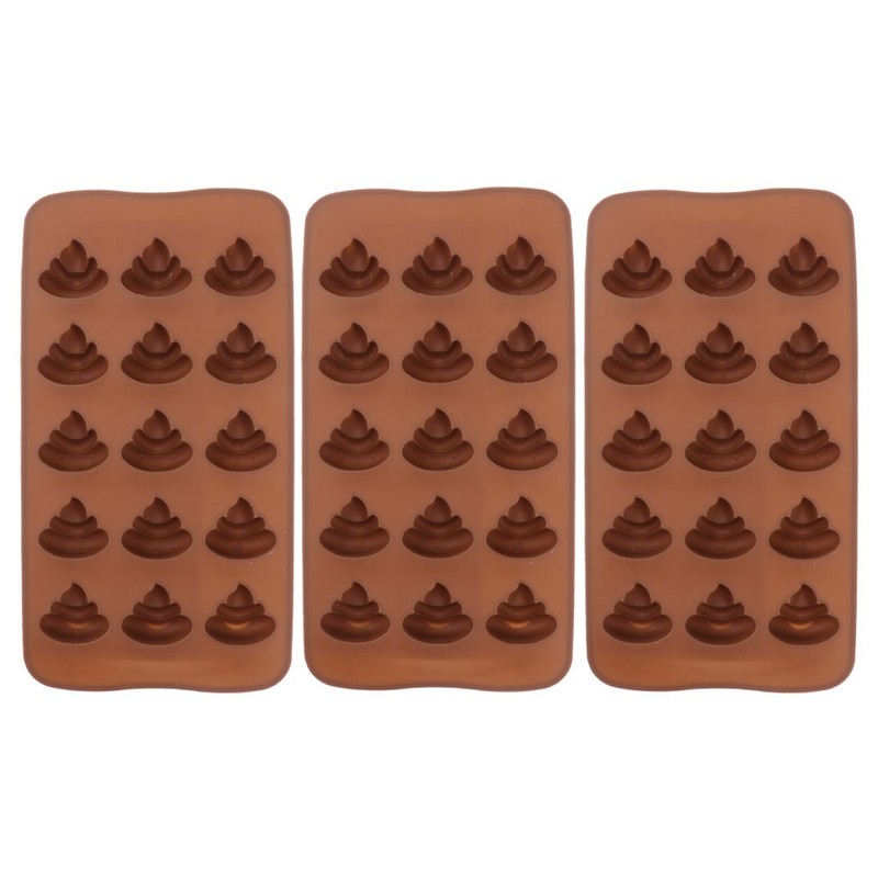 3 Pcs Silicone Mould Cute Mold for Candy Making Poop Molds Baking
