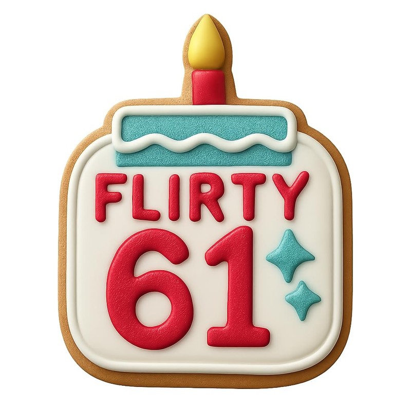 Flirty 61 Winking Cookie Cutter & Stamp, Fondant & Clay - 2.9x4" gallery