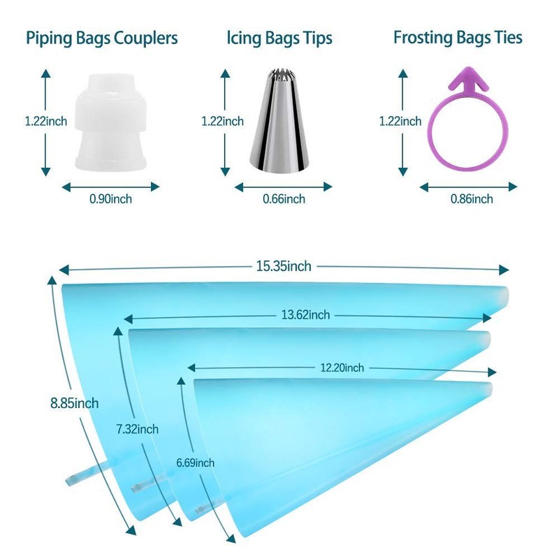 Reusable Decorating Set: Piping Bags, Tips, Couplers & More by gallery
