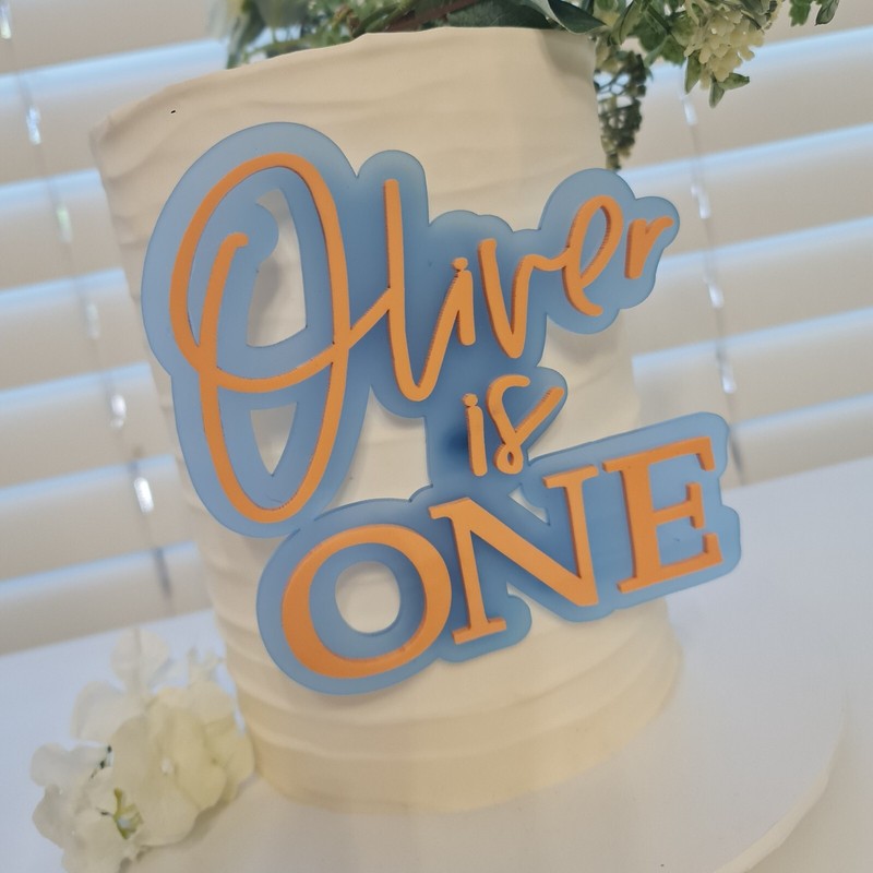 Personalised 2layer 3d Cake topper | Age | Name | Wedding | Birthday | Baptism