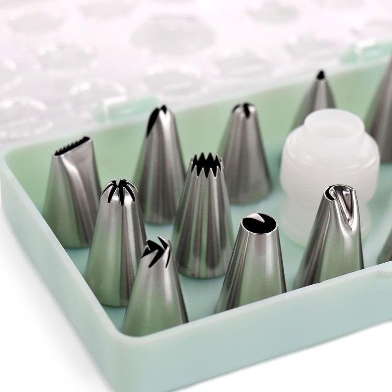 16-Piece Stainless Steel Assorted Cake Decorating Nozzles, Mint gallery