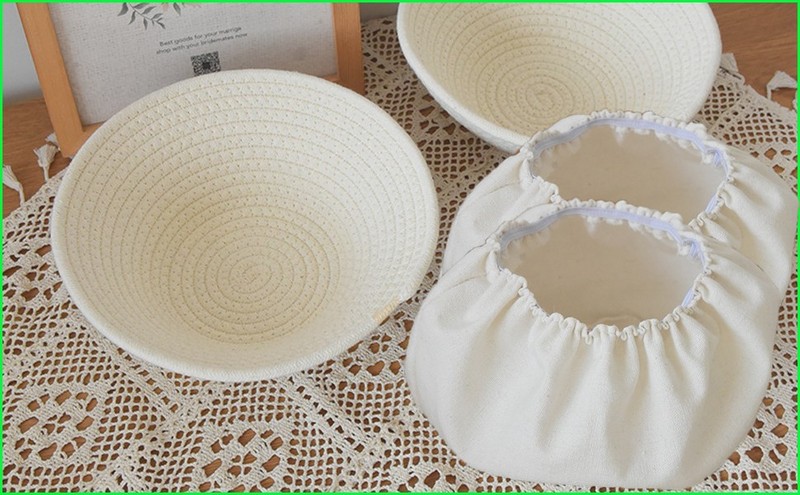 2Pa 8 Inch Banneton Bread Proofing Basket - Cotton Rope Dough Bowl, gallery